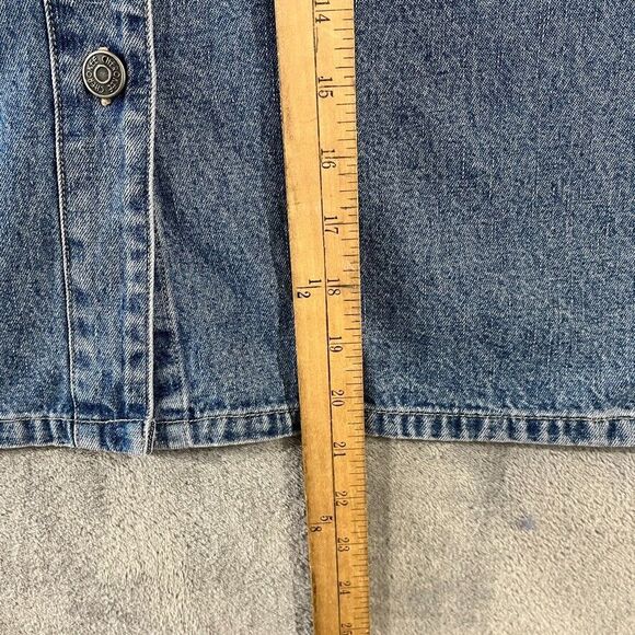 Vintage Cherokee Denim Skirt Sz 8 Button Up 100% Cotton 90s 90’s Y2K Jean Button - Picture 3 of 9
